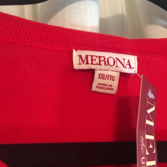 Red button Up Cardigan - Picture 3 of 3